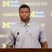 Michigan captain and linebacker Cameron Gordon answers questions from the media during a press conference at the Junge Family Champions Center on Monday, August 26, 2013. Melanie Maxwell | AnnArbor.com